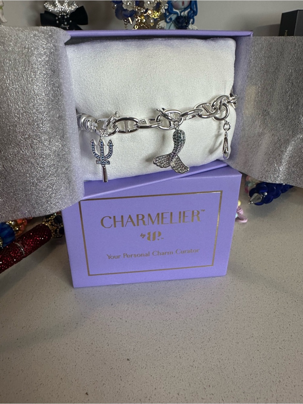 Charmelier Silver Marine Charm Bracelet in Silver